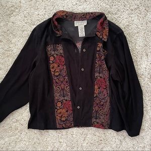 Vintage Floral Paisley Jacket Long Sleeve